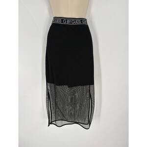 G by Guess Black Mesh Skirt (B50#10)